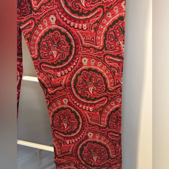 Etcetera Red Paisley Cotton Pants - Picture 11 of 16